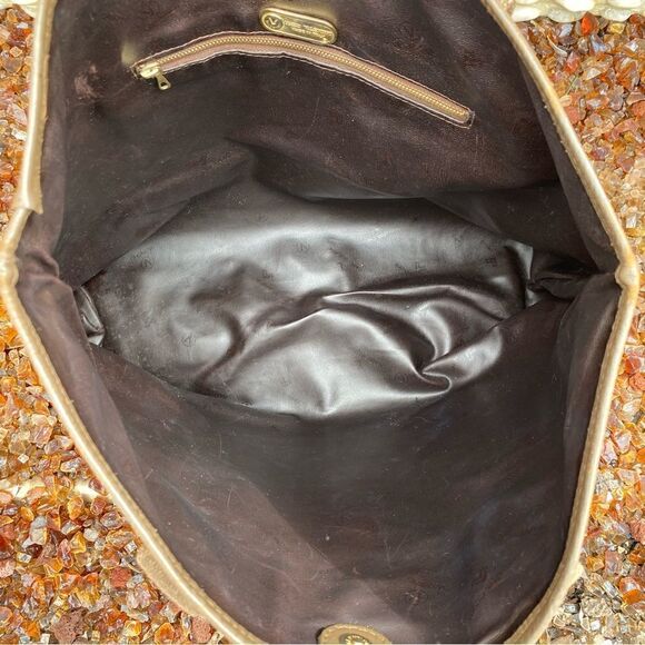 Mario Valentino Brown Signature Print Tote/Shoulder Bag PVC x Leather. VGUC! - Picture 10 of 15